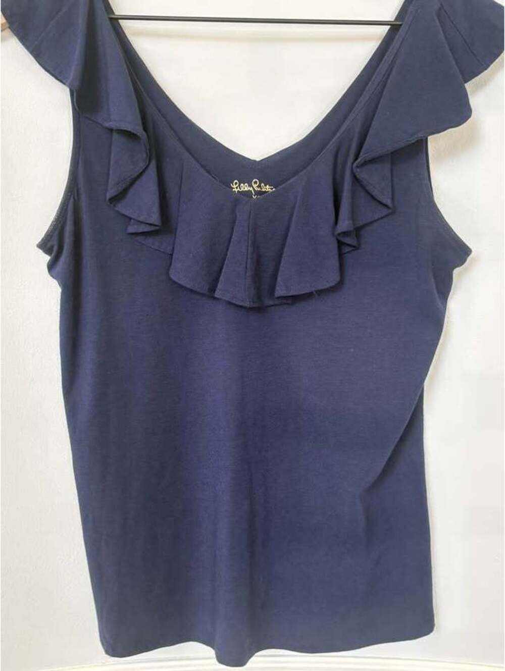 Lilly Pulitzer Ruffle Neck Tank Top